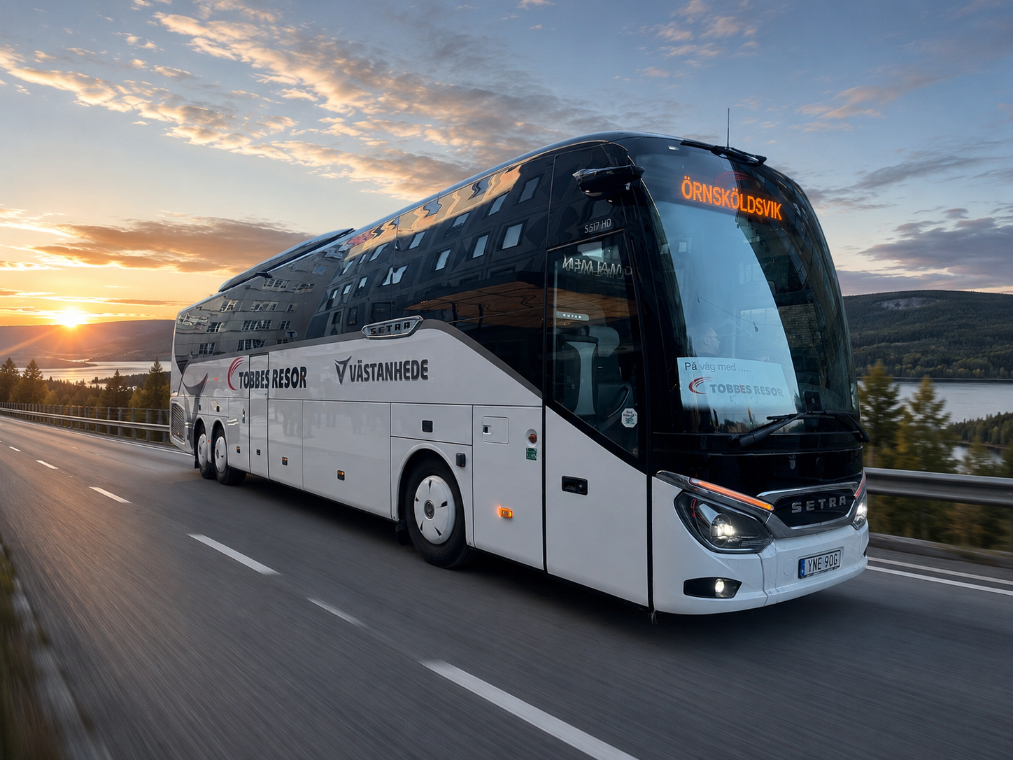 Vi k�r till �rnsk�ldsvik